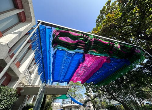 TM Hanging Shading Net｜Parking Lot Sunshade Mesh Supplier｜HunKun